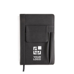 Branded notebooks with pockets, A5, ruled pages