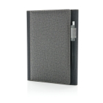 Formal portfolio with magnetic closure, pockets and A5 notepad grey colour