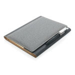 Formal portfolio with magnetic closure, pockets and A5 notepad grey colour