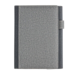Formal portfolio with magnetic closure, pockets and A5 notepad grey colour