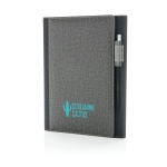 Formal portfolio with magnetic closure, pockets and A5 notepad grey colour