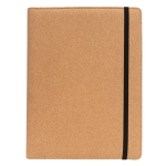 A4 cork portfolio with notepad, pen and card holders ivory colour