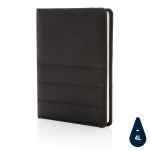 Sustainable branded A5 portfolio from RPET black colour