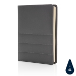 Sustainable branded A5 portfolio from RPET grey colour
