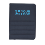 Quality recycled portfolios with pockets, A4 RPET navy-blue colour