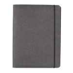 Promotional A4 portfolio in recycled leather grey colour