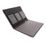 Promotional A4 portfolio in recycled leather grey colour