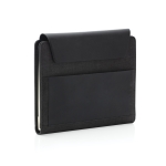 Small quality portfolio with wireless charger, A5 size black colour