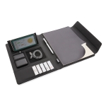 A4 portfolio with wireless charger and multi-device holders black colour