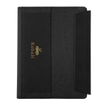 A4 portfolio with wireless charger and multi-device holders black colour