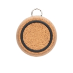 Promotional speaker with waterproof fabric and cork base black colour