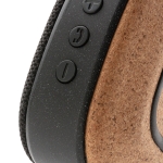 Small waterproof speaker with cork base black colour