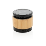 Wireless speaker with phone charger, Android and iPhone compatible wood colour