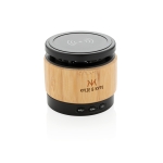 Wireless speaker with phone charger, Android and iPhone compatible wood colour