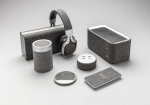 Speaker with phone charger and hands-free function grey colour