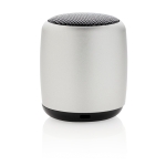 Pocket-size wireless speaker made of aluminium silver colour