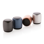 Pocket-size wireless speaker made of aluminium silver colour