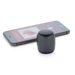 Pocket-size wireless speaker made of aluminium titanium colour