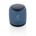 Pocket-size wireless speaker made of aluminium navy-blue colour