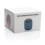 Pocket-size wireless speaker made of aluminium navy-blue colour