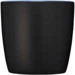 Black ceramic mug with coloured interior, 340 ml blue colour