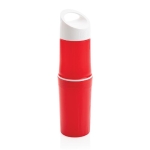 Personalised eco bottle made from sugarcane, 500 ml red colour