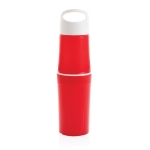 Personalised eco bottle made from sugarcane, 500 ml red colour