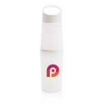 Personalised eco bottle made from sugarcane, 500 ml white colour