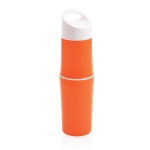 Personalised eco bottle made from sugarcane, 500 ml orange colour