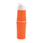Personalised eco bottle made from sugarcane, 500 ml orange colour