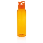 Promotional BPA-free plastic bottle, 650 ml orange colour
