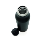 Reusable steel bottles with cork base, 600 ml black colour