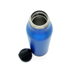 Reusable steel bottles with cork base, 600 ml blue colour