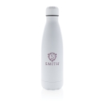 Branded stainless steel thermal bottle, 500 ml white colour