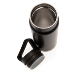 High-quality steel bottle with unique handle, 650 ml black colour