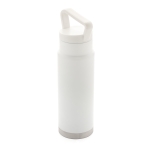 High-quality steel bottle with unique handle, 650 ml white colour