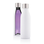 Stainless steel corporate bottle with UV-C steriliser, 500 ml white colour