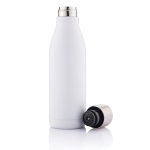Stainless steel corporate bottle with UV-C steriliser, 500 ml white colour