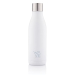 Stainless steel corporate bottle with UV-C steriliser, 500 ml white colour
