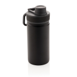 Sporty thermal bottle with matte finish, 550 ml black colour