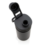 Sporty thermal bottle with matte finish, 550 ml black colour