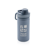 Sporty thermal bottle with matte finish, 550 ml blue colour printing view