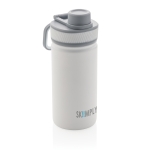 Sporty thermal bottle with matte finish, 550 ml white colour