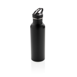 Branded stainless steel bottle with spout, 710 ml black colour