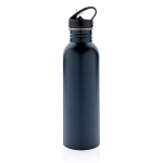 Branded stainless steel bottle with spout, 710 ml navy-blue colour
