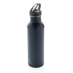 Branded stainless steel bottle with spout, 710 ml navy-blue colour