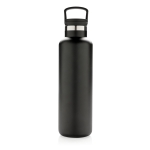 Bottle with infuser lid and wide opening for ice, 600 ml black colour