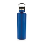 Bottle with infuser lid and wide opening for ice, 600 ml blue colour