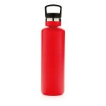 Bottle with infuser lid and wide opening for ice, 600 ml red colour
