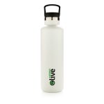 Bottle with infuser lid and wide opening for ice, 600 ml white colour